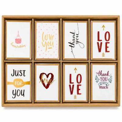 Love  Mini Greeting Cards Tray 120 pc 