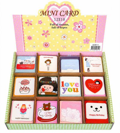 Mini Greeting Cards Tray 120 pc 