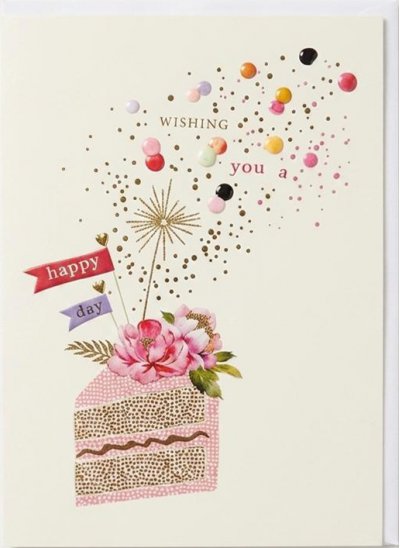 "Wish You Have a Happy Day" Greeting Card 