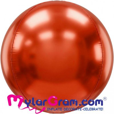 24" Golden Orange Glitter Ball Shape 4D 