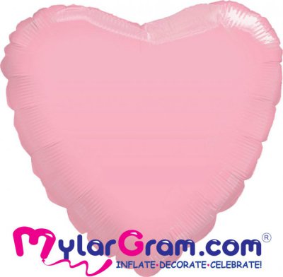 18" Metallic Pink Heart MYLARGRAM