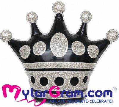 40" Black Crown Shape 