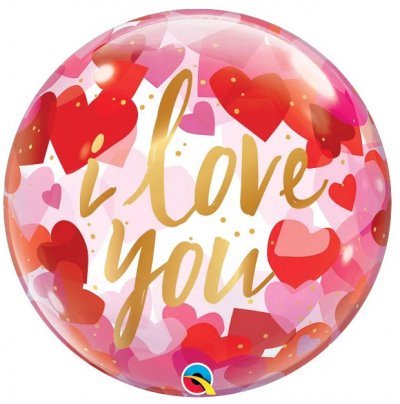 22" I Love You BUBBLE Hearts