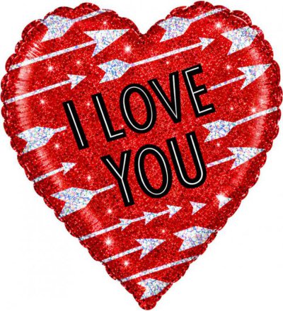 18" I Love you Sparkle Arrows